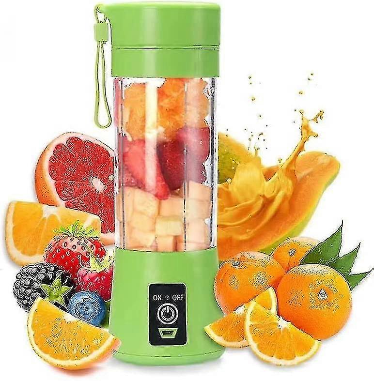 Multifunctional Portable Small Juicer,usb Rechargeable(green)