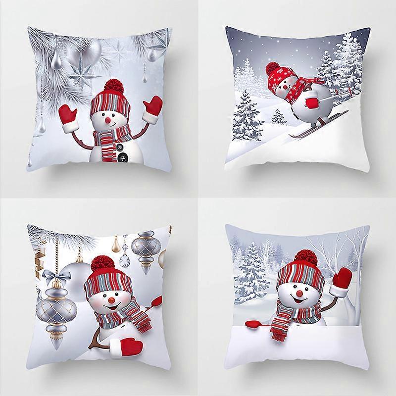 1 piece Christmas throw pillowcase, 45x45cm (pattern random)