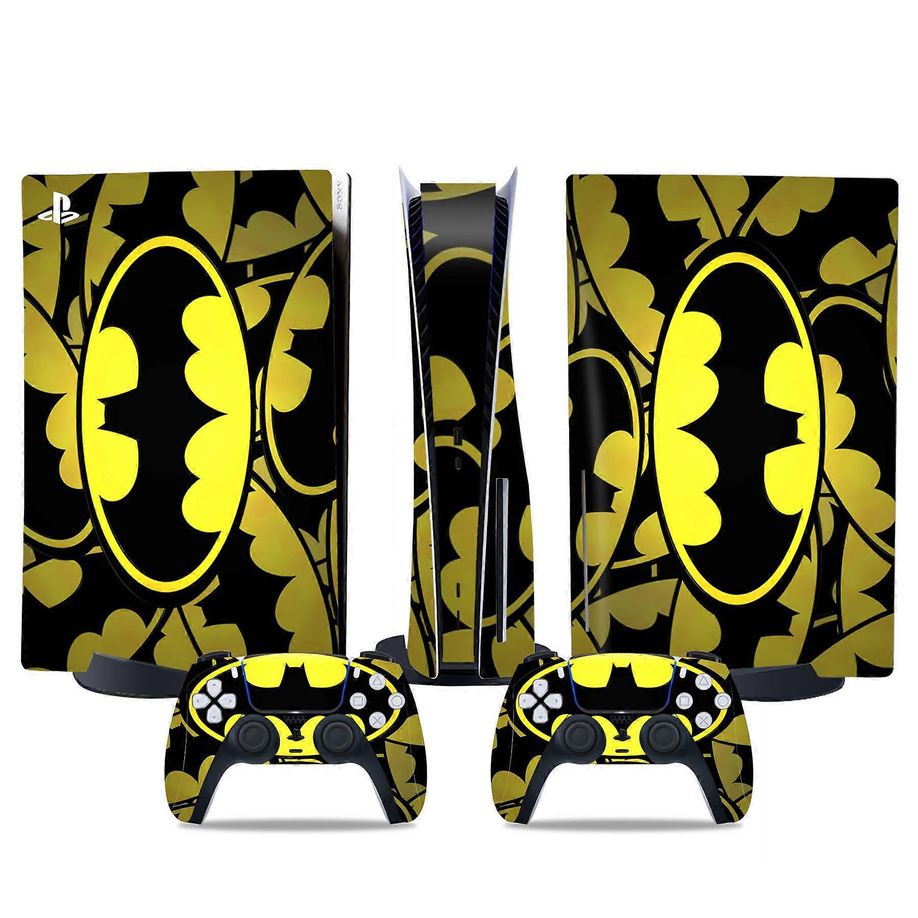 PS5 optical drive version sticker, cool PS5 skin, controller handle,for PS5 console and controller,DC cartoon,Batmen