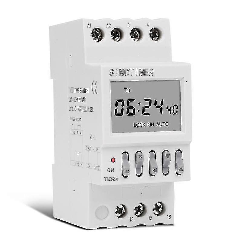 Tm624 Digital Timer Switch 40-group Time-controlled Ringer Din Rail Mount 220v Timer Relay
