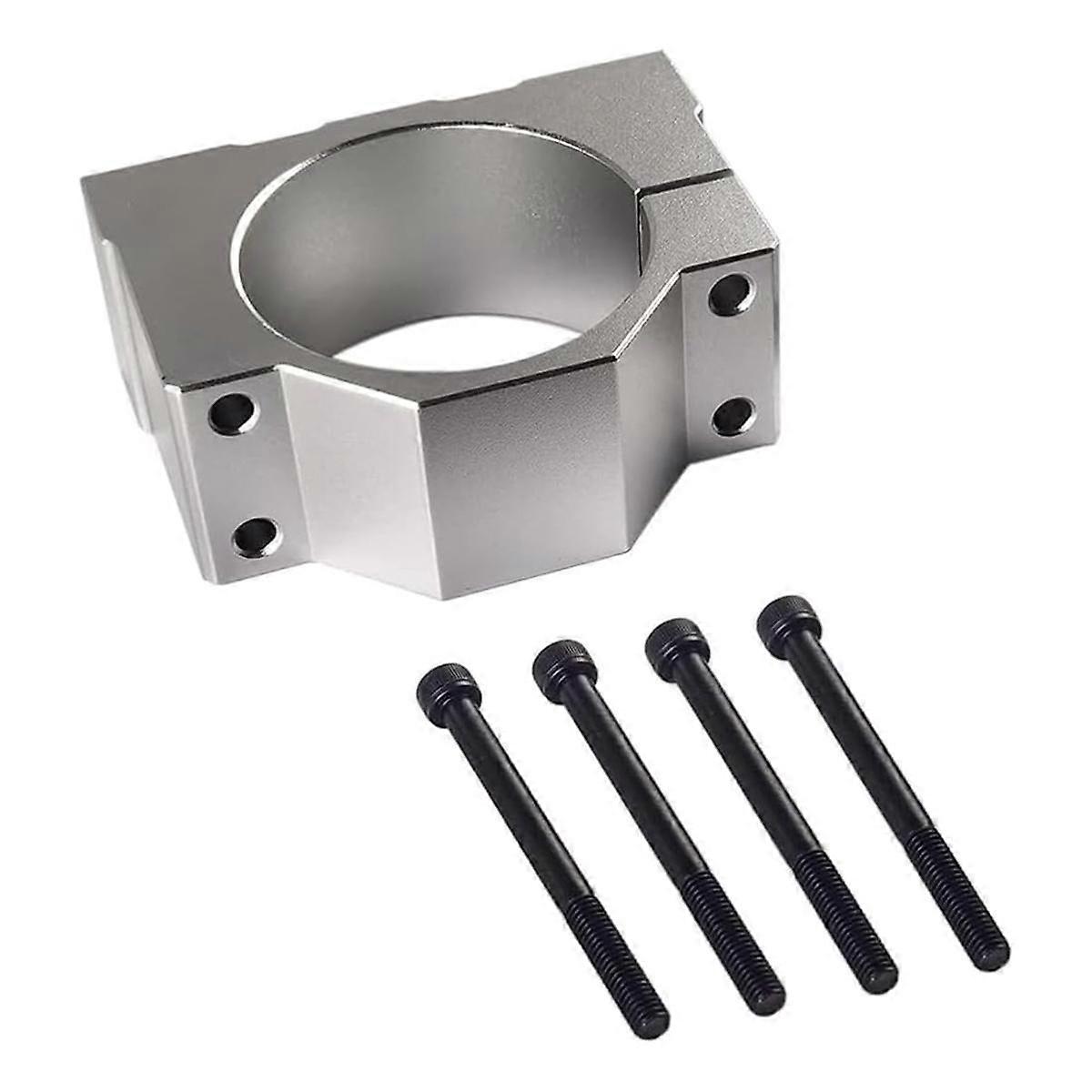 52mm Spindle Clamp Motor Bracket, Aluminum Bracket Clamp with 4 Screws for CNC Engraving Machine Motor Mounting Bracket