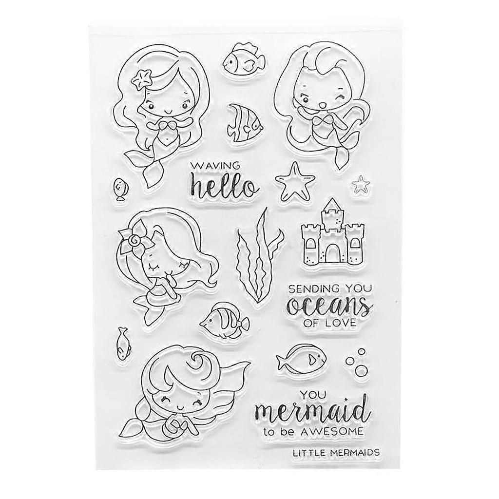 Cartoon Patterns PVC Clear Stamp Letters Shape Stamps Invitation Greeting Card