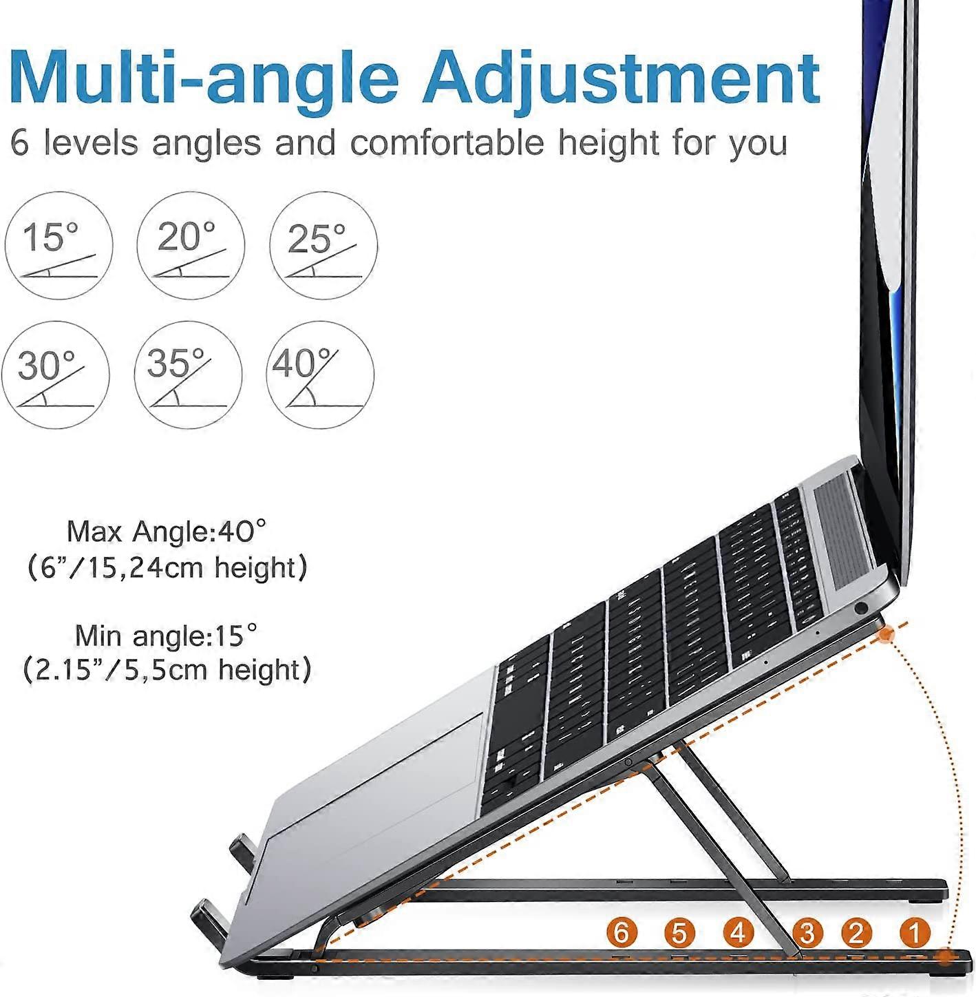 Laptop stand, foldable heat dissipation heightening textbook stand