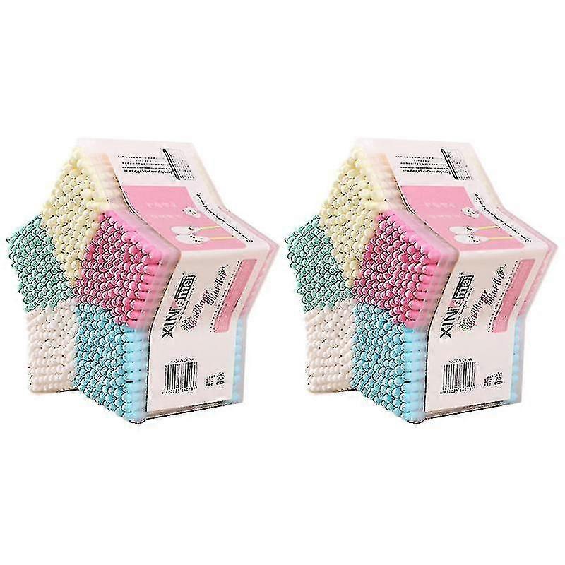 2 Boxes Disposable Cotton Swab Double Head Swabs Multipurpose Ear Cleaning Applicator
