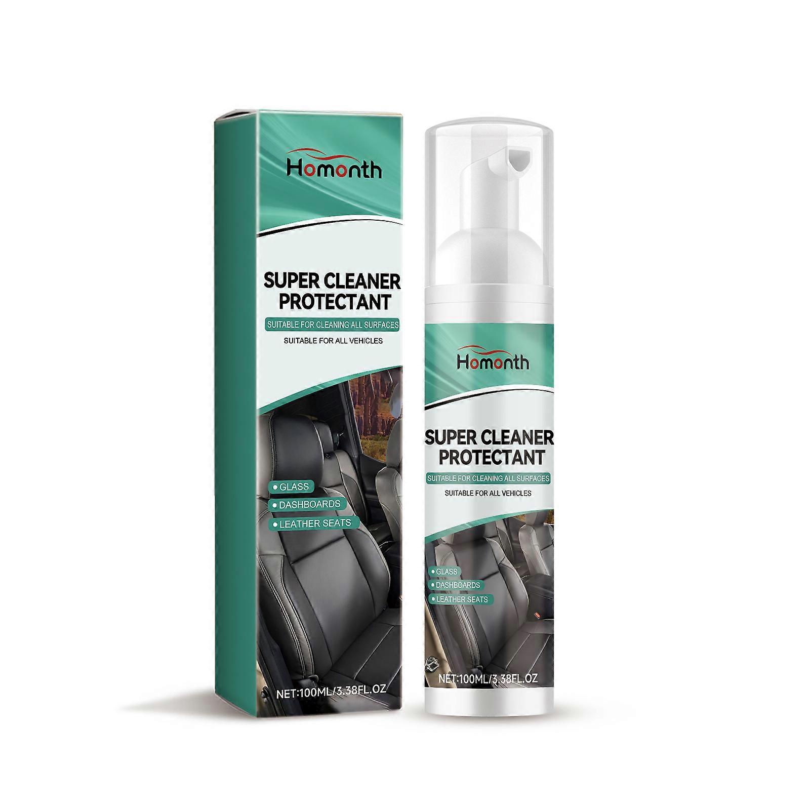 100ml Multi-Functional Car Seat Cleaner - Powerful Stain Remover for Leather, Fabric & Glass - Easy Spray & Wipe Deep Cleaning Solution for Car Interi