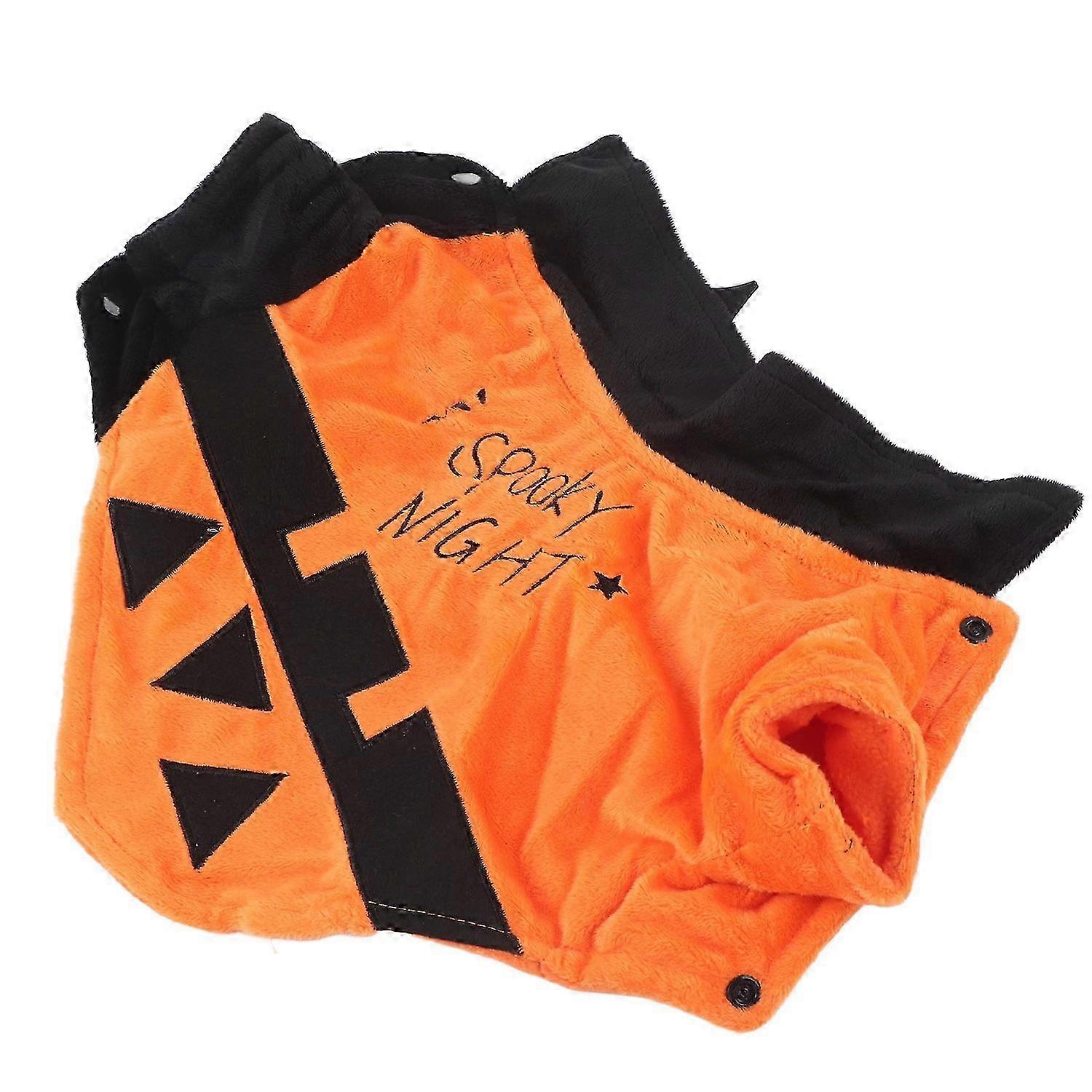 Pet Costume Machine Washable Polyester Pet Costume with Bat Pattern for Halloween PartiesS