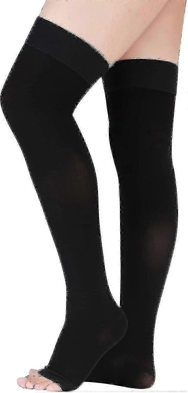 Compression Stockings For Women & Men, 20-30mmhg Thigh High Compression Socks For Varicose Vein Swollen Legs Travel