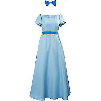 blue silver bridesmaid dresses Gothic Tiered Maxi Dress