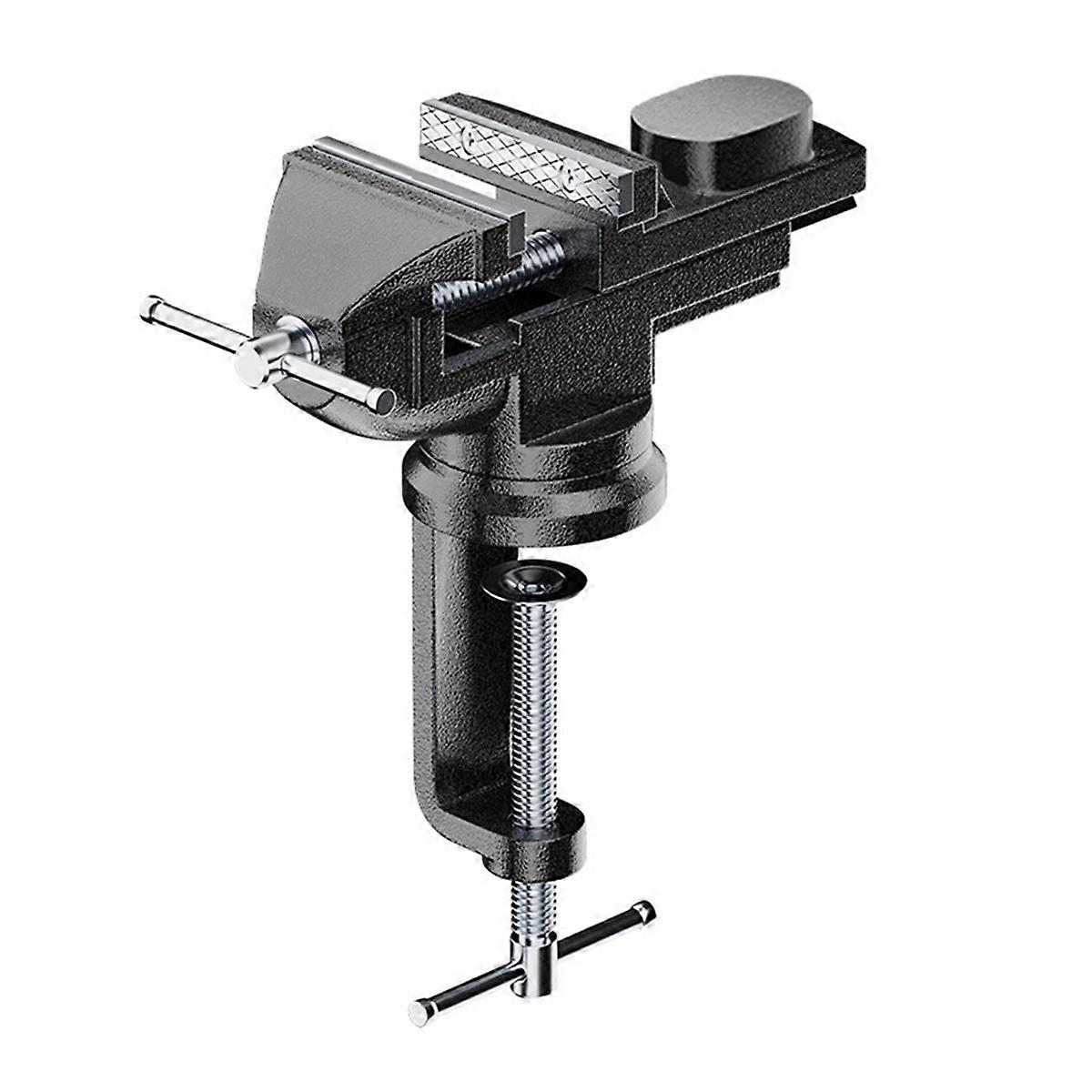 50mm Multipurpose Mini Bench Purpose Table Clamp-on Vise with 360 Degrees Swivel Base for Woodworking DIY Workbench