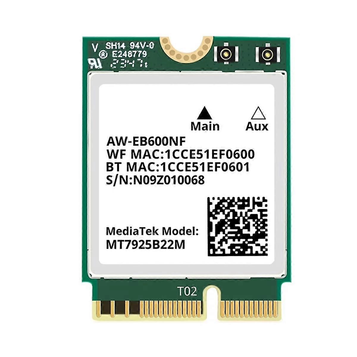 MT7925 WiFi 7 Network Card 5400Mbps Bluetooth 5.3 Tri Band 2.4G 5Ghz 6GHz Wireless Network Adapter for PC Windows10/11
