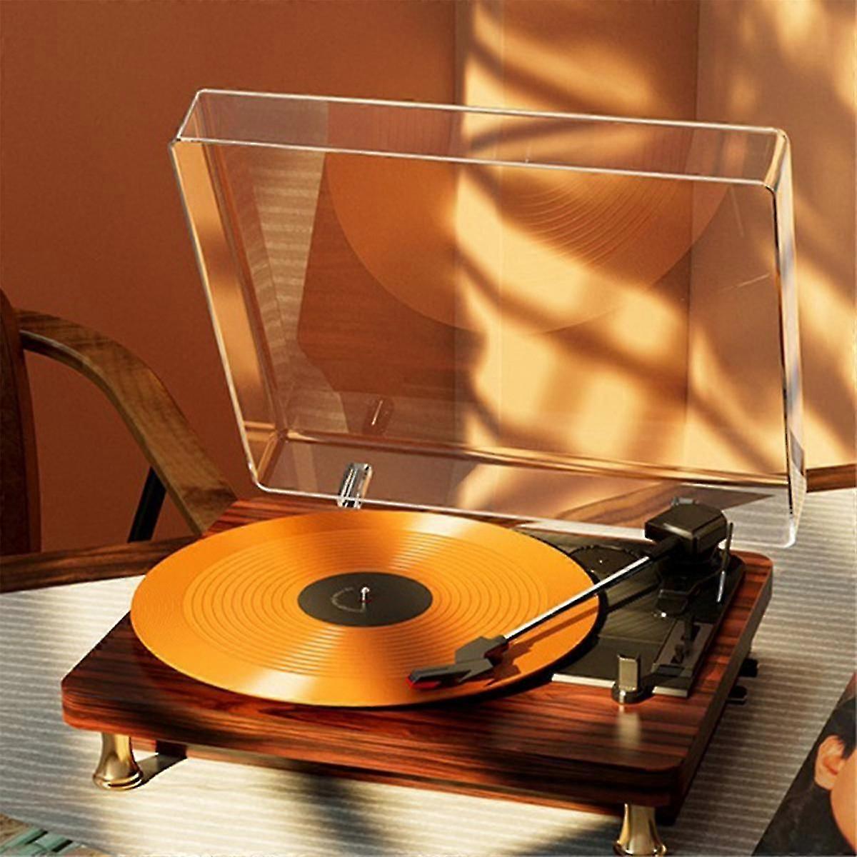 Vintage Vinyl Record Player Portable Multifunctional Handheld Bluetooth Speaker Gramophone Eu Plug