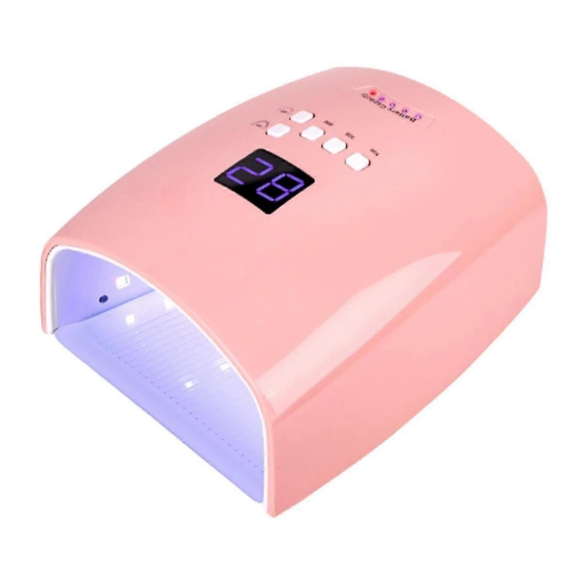Rechargeable Uv Led Nail Lamp 66w Lamp For Manicure With Lcd Screen 4 Settings Nail Art Manicure Tools Eu Plug,b