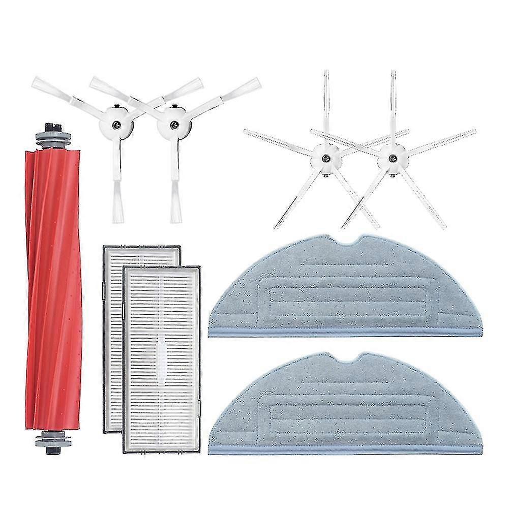 9pcs Hepa Filter Main Side Brush Mop Cloth For Roborock G10s