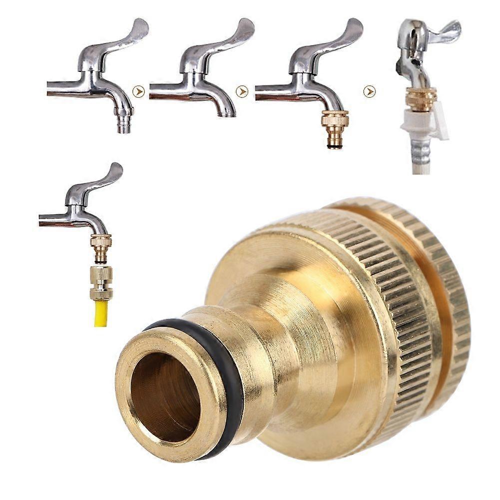 3/4 Brass Quick Connection Hose Connector Water Pipe Adapter for Home Garden
