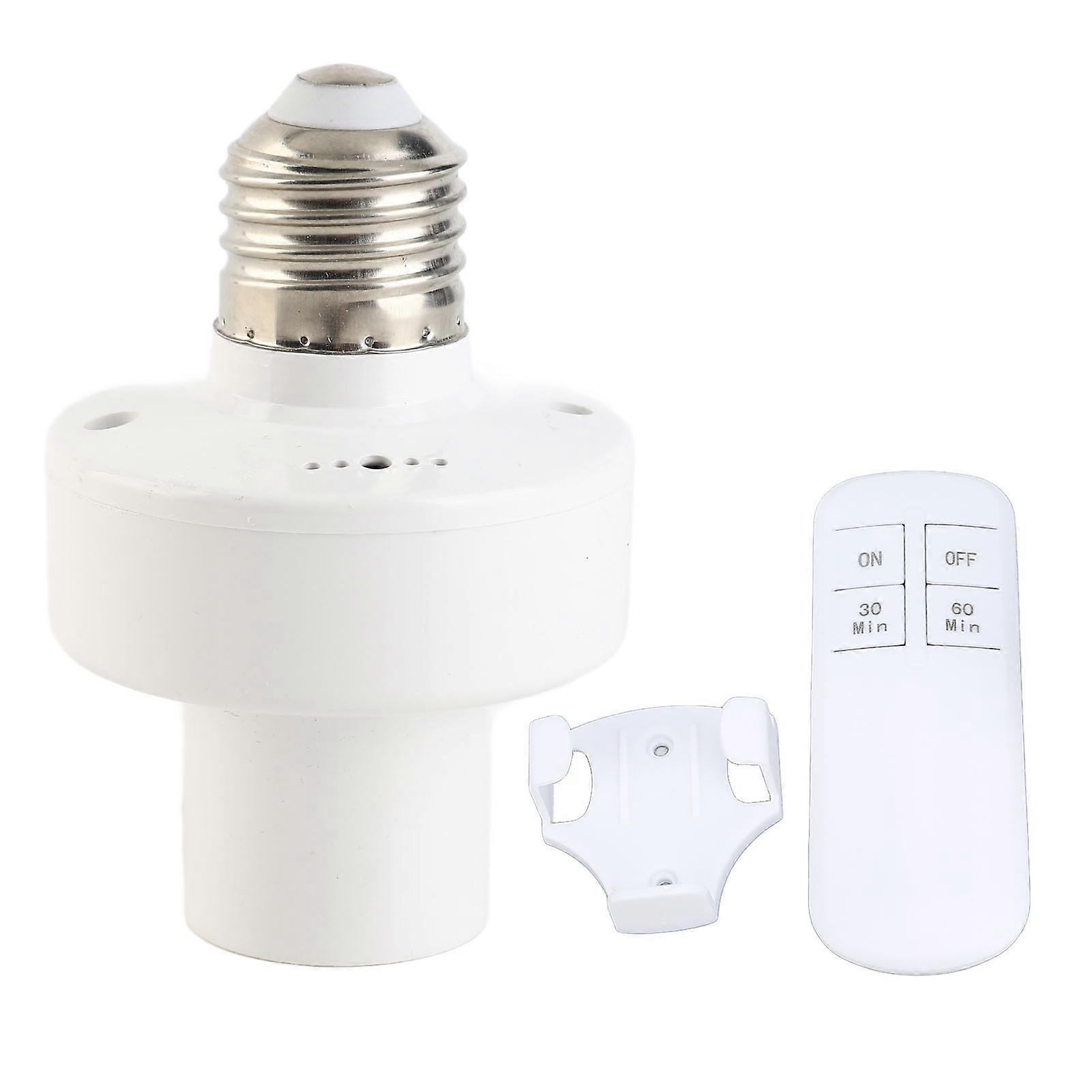 30-60 min Remote Control Bulb Socket, Screw-in, E26/E27 Socket, Wireless Socket for Hanging Wall Table Lamp