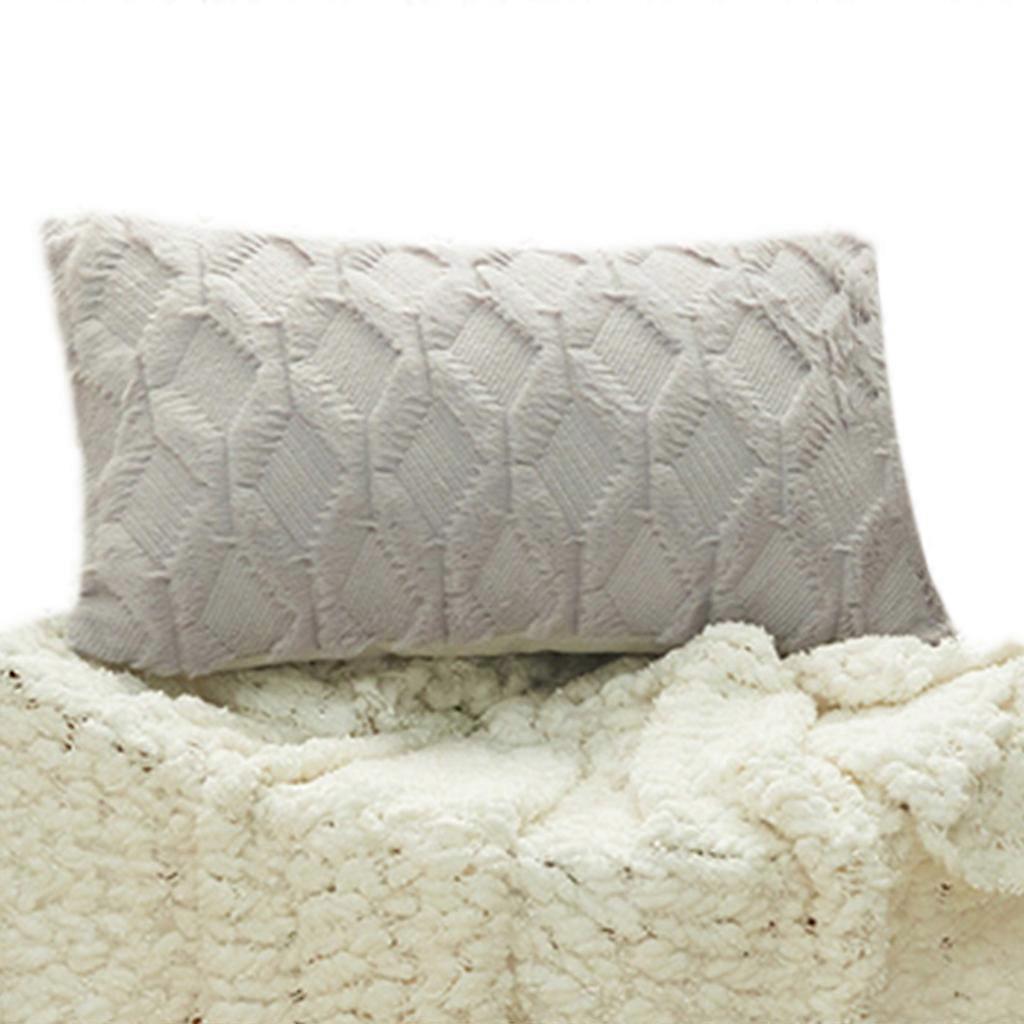 Solid Color Geometric Diamond Pattern Plush Cushion Pillow Cover Handmade Throw Pillow Covers Home Decor Backrest Cushion for Case Pillowcase for