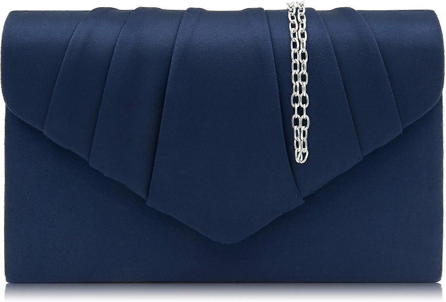 Elegant Suede Evening Bag, Envelope Crossbody