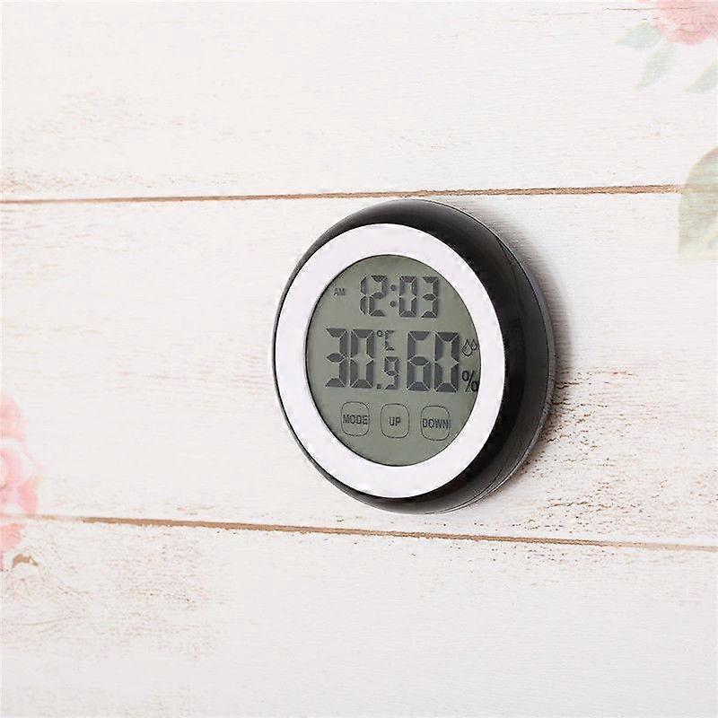 Digital Temperature Humidity Time Function Wall Clocks Backlight For Bedroom