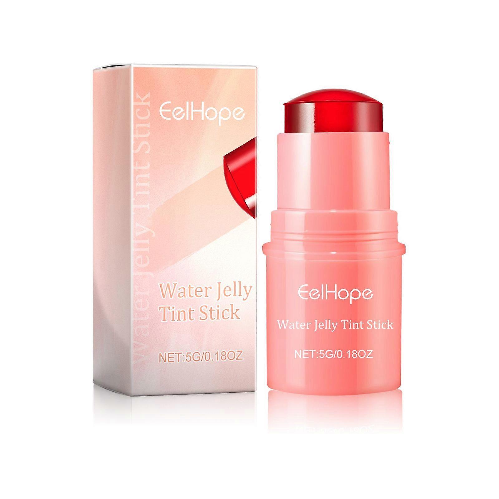 Water Jelly Tint Stick - لون مرطب طويل الأمد للشفاه والخدود ، أحمر خدود طبيعي ، تركيبة مقاومة للماء