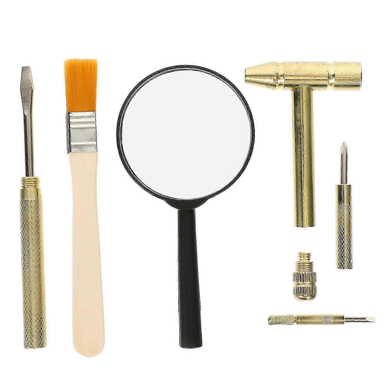 1 set of Dig Tool Toy Set Digging Hammer Brush Chisel Tool Kit Pretend Play Dig Kit Toys