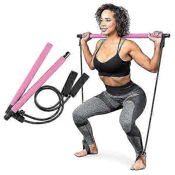 Pilates Bar Set Resistance Bands Adjustable Bands Exercise