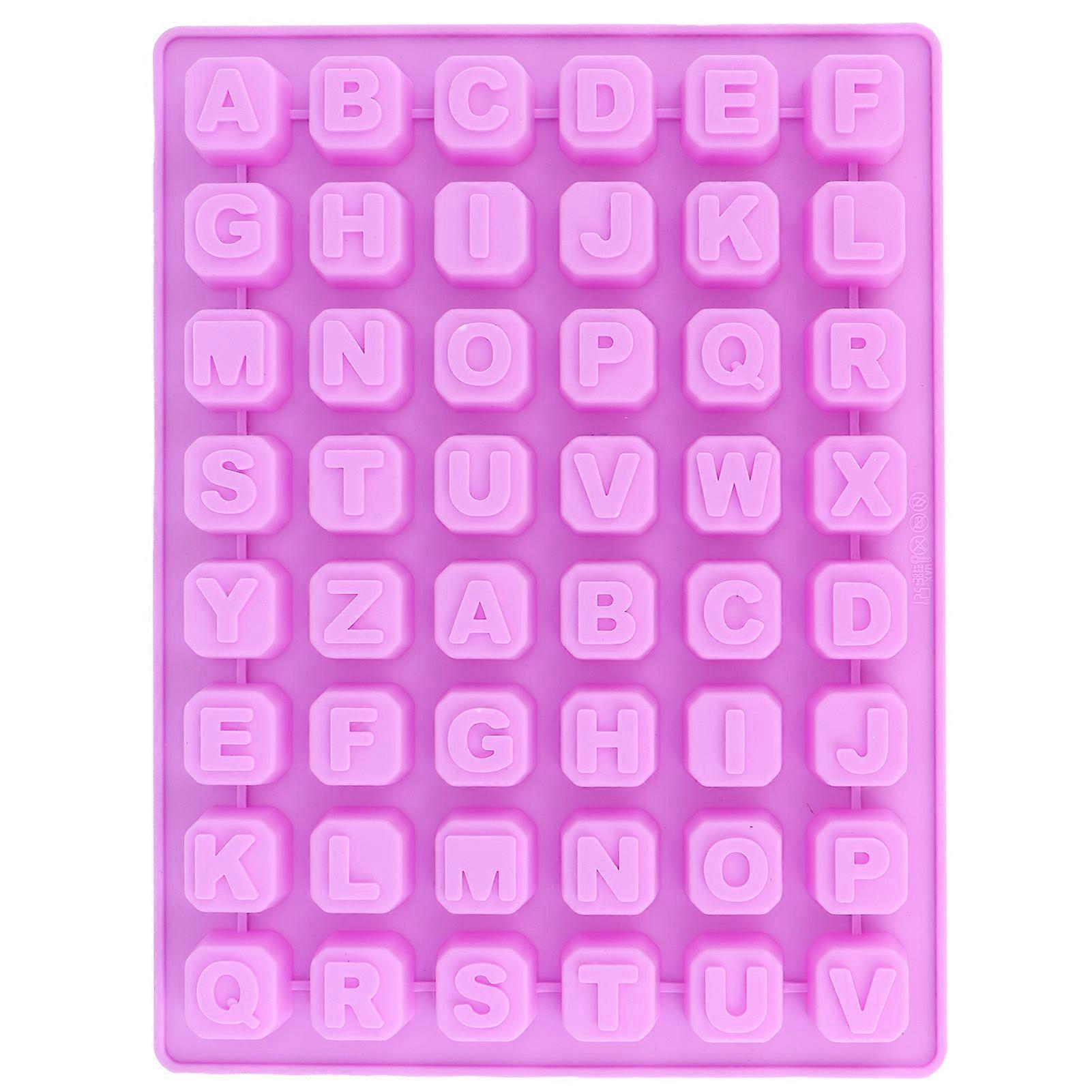48-Grid Alphabet Baking Mould Tray for Silicone Chocolate, Candy, Cookie, and Ice Cube Making, 12x12 Inch, BPA-Free