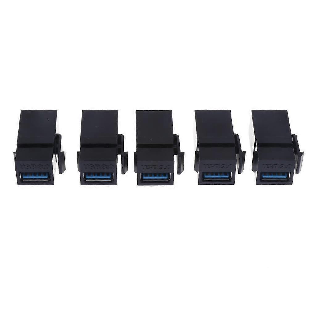 5-Pack USB 3.0 Female Coupler Insert Snap-in Connector Port