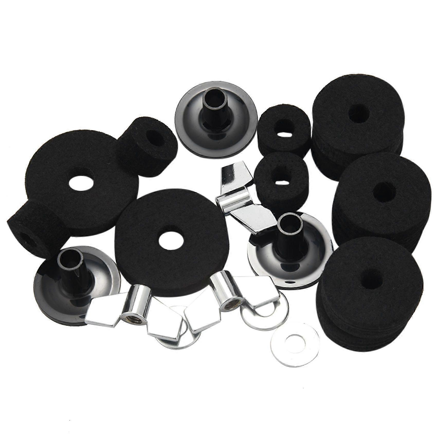 21 Pieces Replacement Accessories Cymbal Stand Sleeves Cymbal Felts With Washer & Base Wing Nuts Replacement For D Set