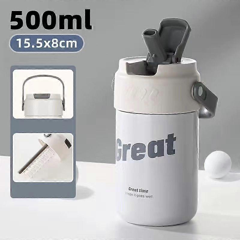 Travel coffee mugs 17oz,reusable coffee cups with lids-White