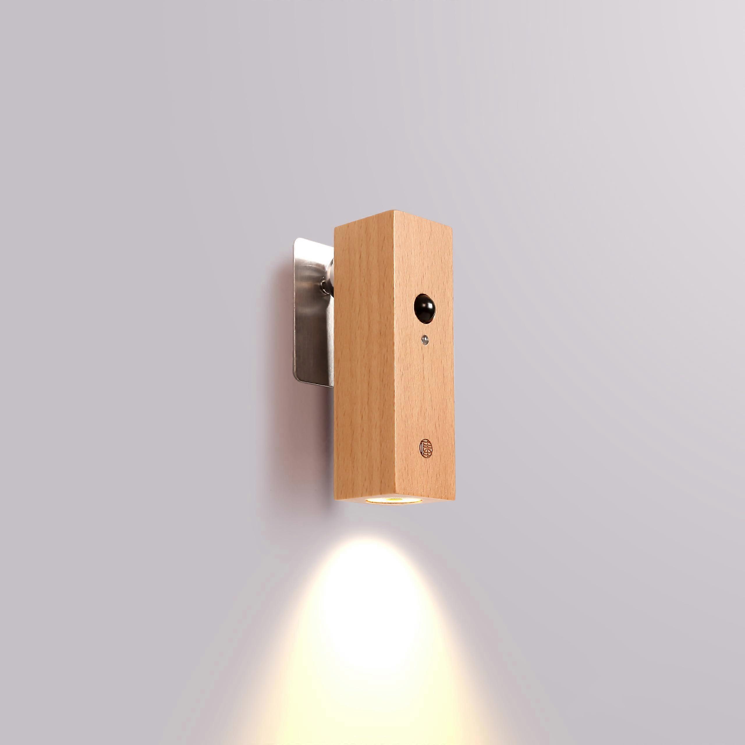 LED Motion Sensor Night Light USB Rechargeable Wall Spotlight for Kids Room, Bathroom, Cabinet, Warm White Magnetic Light