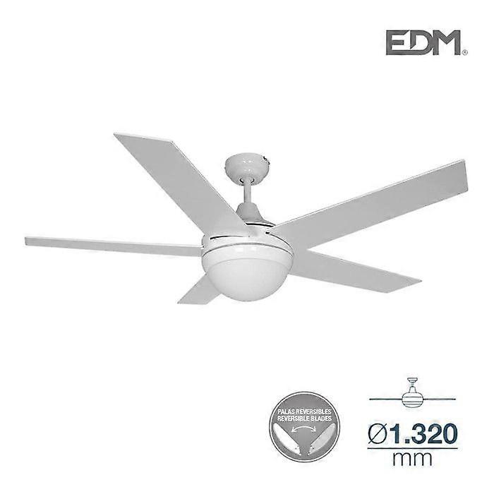ADRIATICO Deckenventilator - EDM - 130cm - 2xE14 40W - Weiß/Chrom