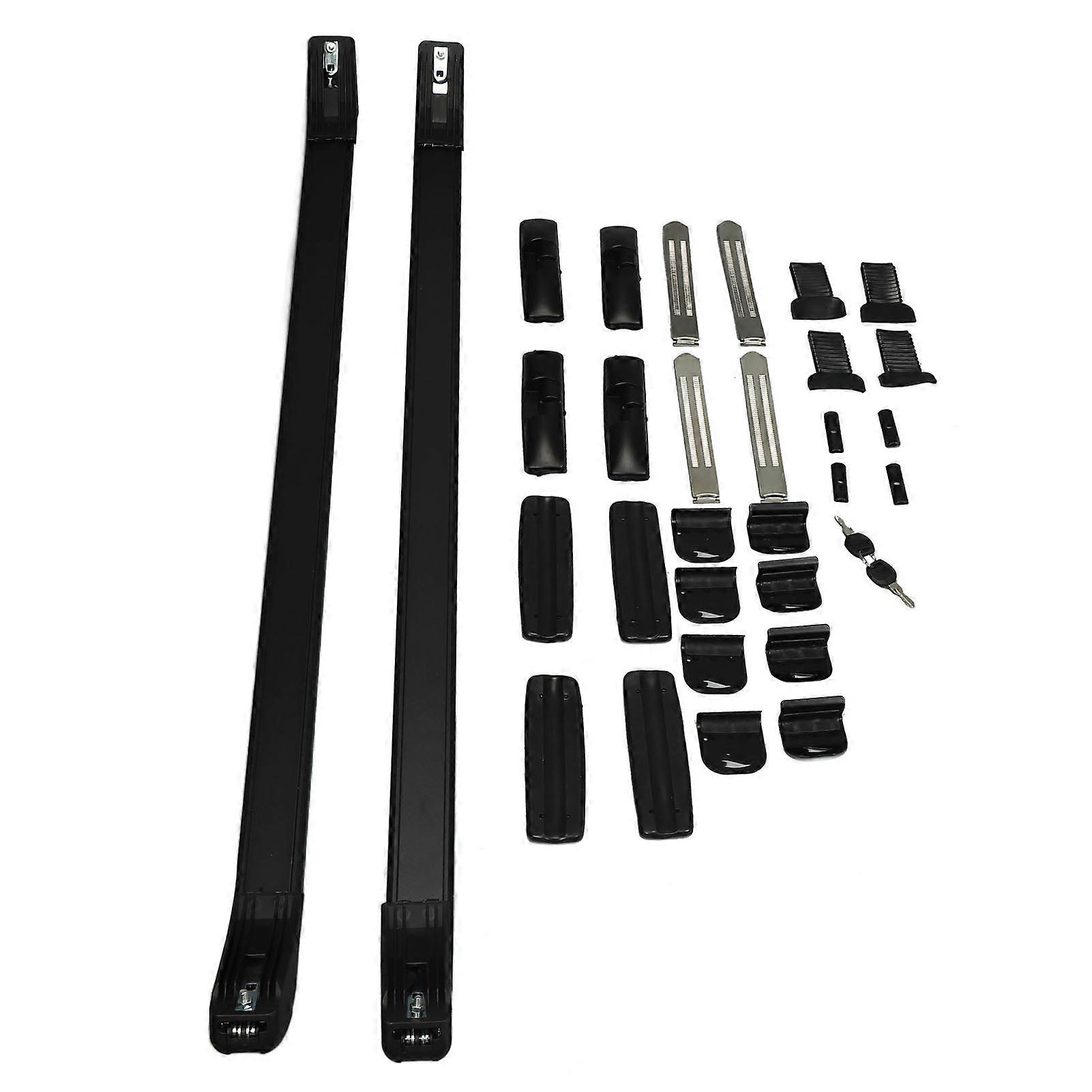 Porte-bagages de toit de voiture en alliage d'aluminium et acier inoxydable avec coussinets de protection pour les longs trajets
