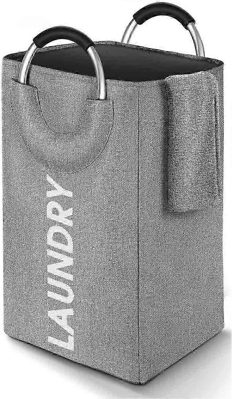 Premium Large Capacity Foldable Dirty Laundry Hamper, Fabric, Grey, 45L