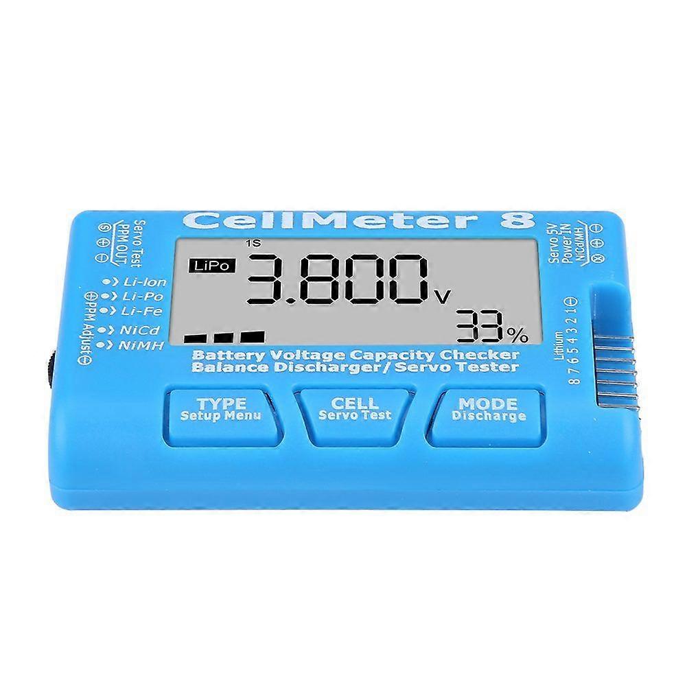RC CellMeter 8: LCD Battery Checker & Meter for Accurate Battery Testing