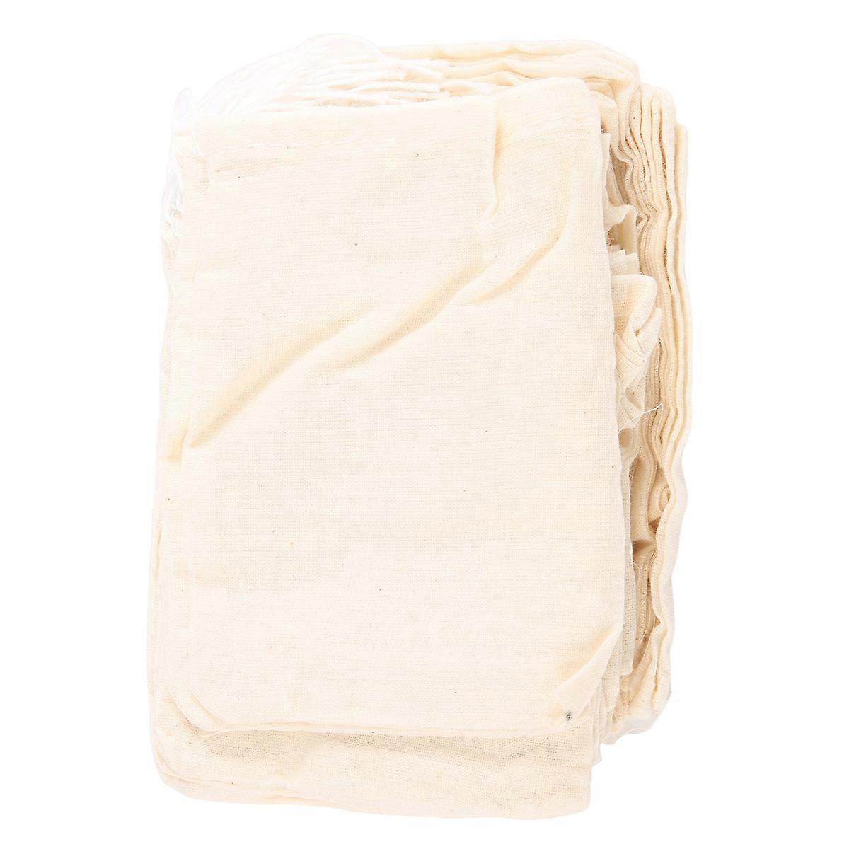 100 Pieces Drawstring Cotton Bags,Tea Brew Bags (4 x 3 Inches)