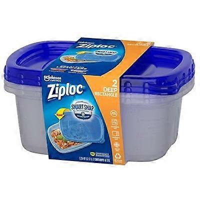 Ziploc Storage Containers 2 Deep Rectangle Containers 2.25 QT