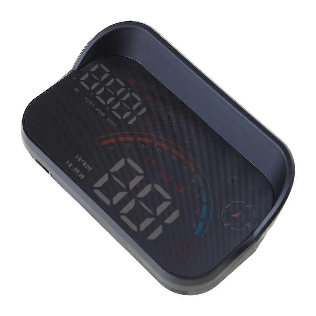 Car HUD Head Up Overspeed Clock Speedometer Warn System Tool M22 Security Alarm