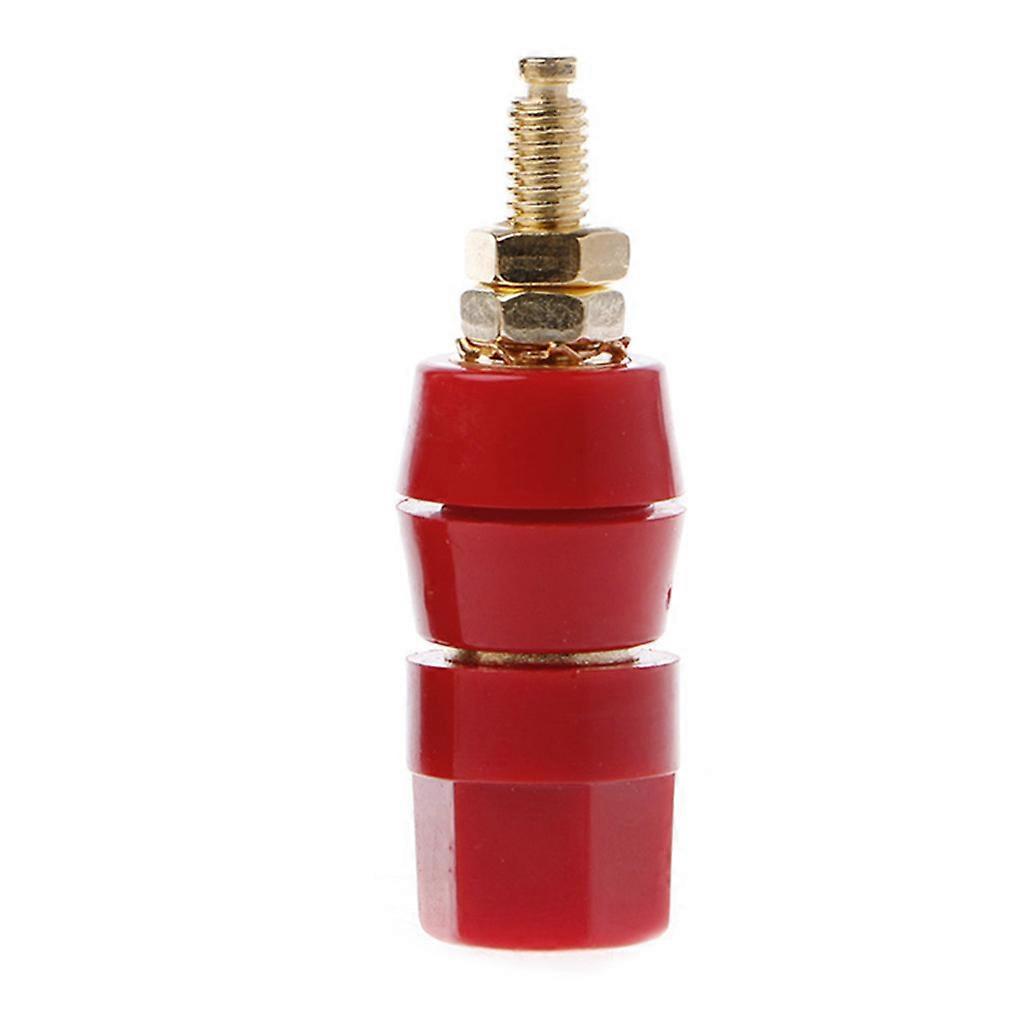 Amplifier Speaker Terminal Binding Post Wiring Terminal Connector Subwoofer Banana Plug Adapter for DIY Home Car Stereo Red