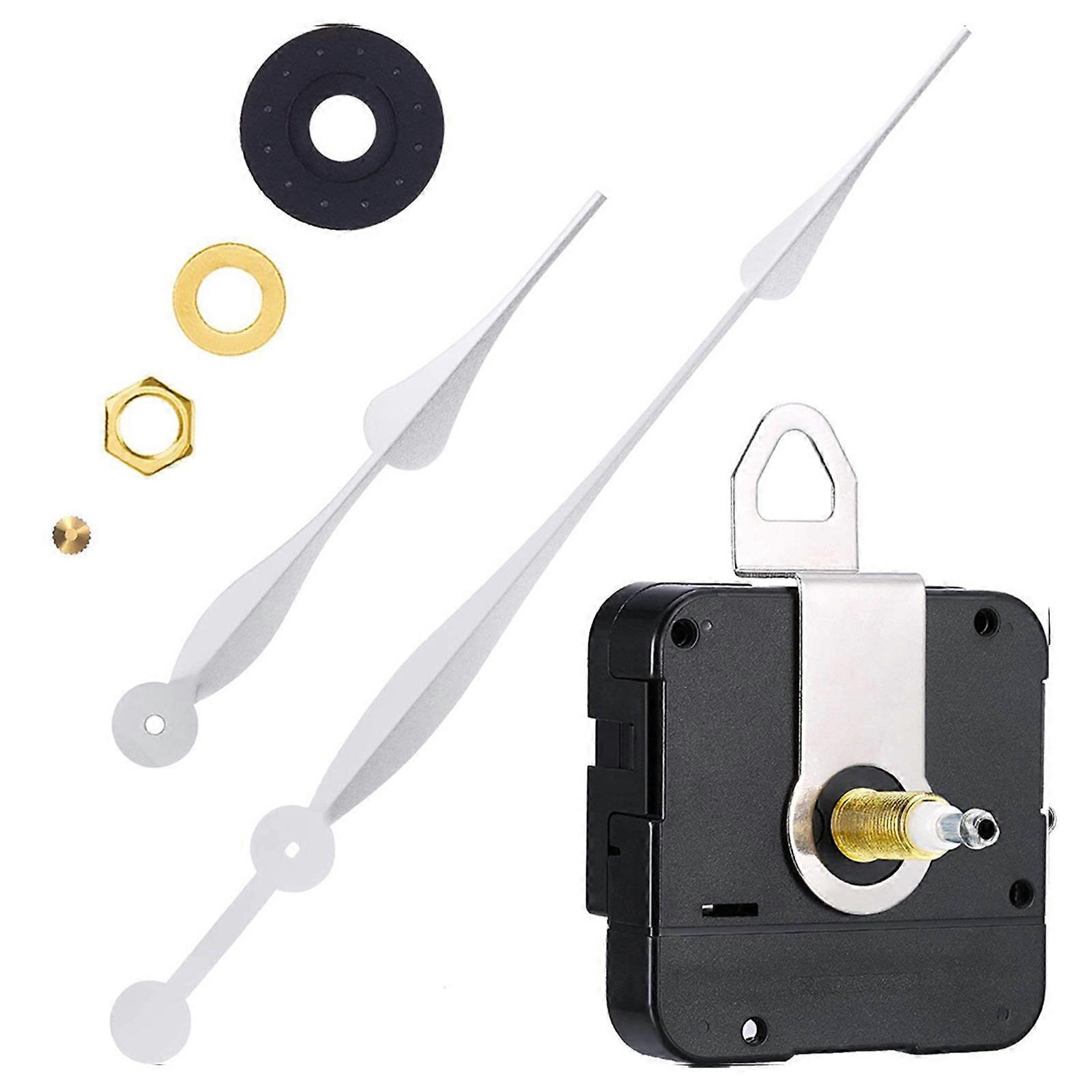 1 Set With Needles Clock Movement DIY Quartz Repair Movement Clock Mechanism Parts Quartz Watch Silent Hanging Wall Silver
