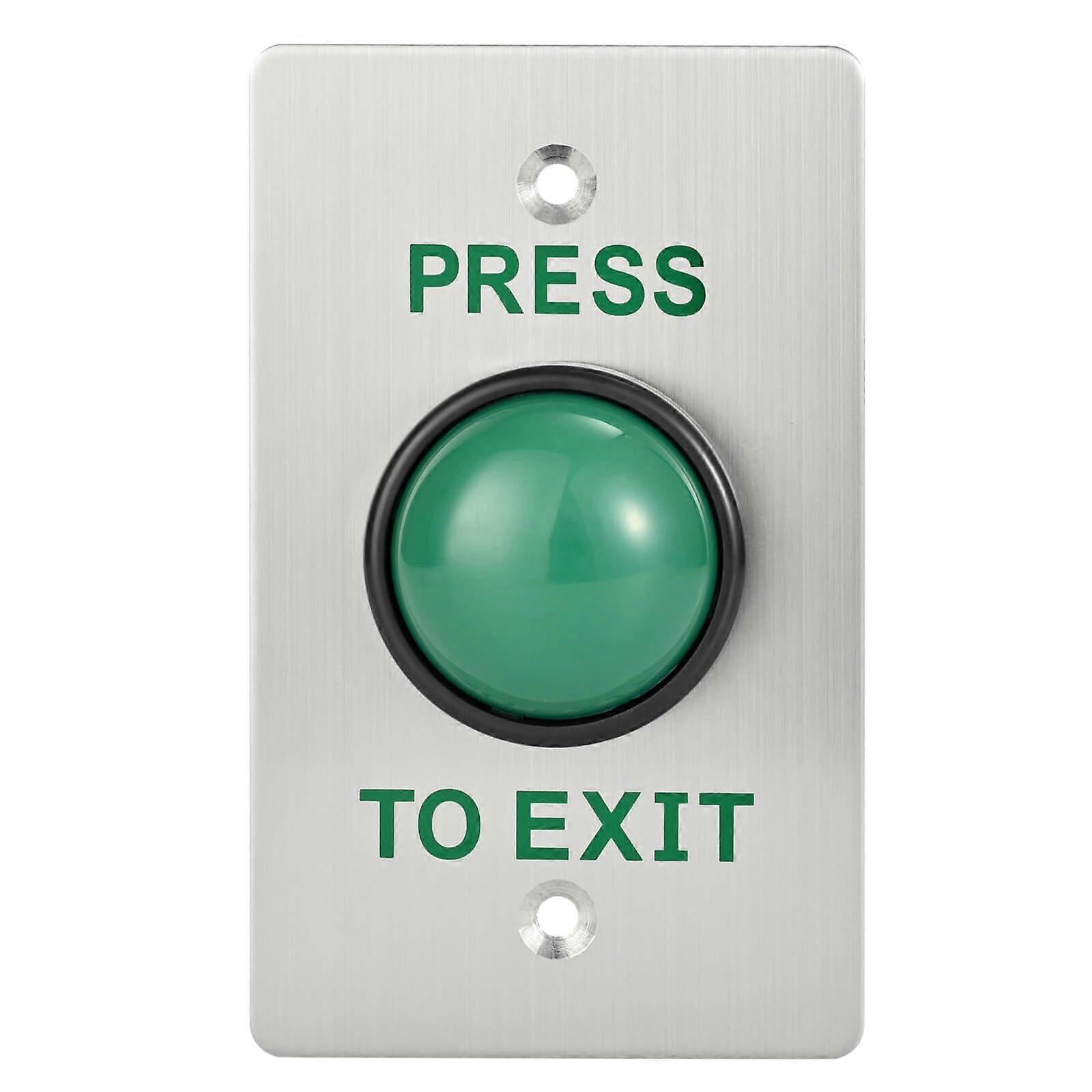 Push to Exit Button for Door Access Control Big Press Button IP68 304 Stainless Steel Shell NO/COM Output