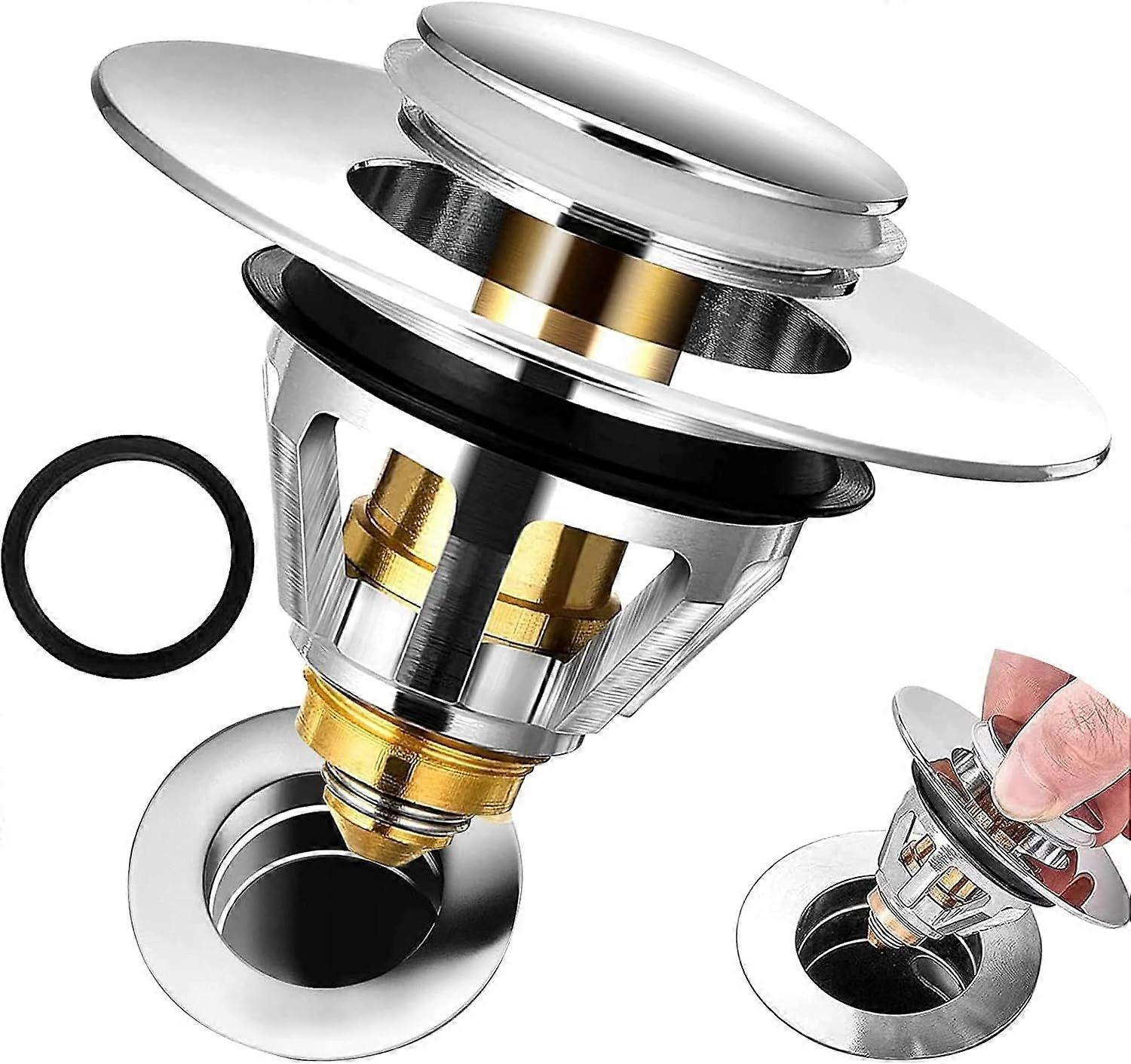 Pop-up Sink Plug Universal Sink Filter Suitable for Kitchen, Bathroom, Bathtub, etc. Anti-Blocking and Easy Cleaning