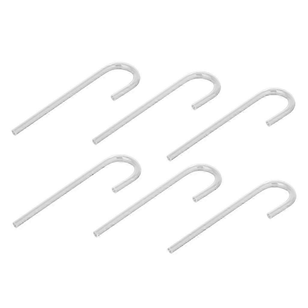Aquarium CO2 System U-Shape Acrylic Tube Bend Pipe 6pcs for Diffuser Accessories