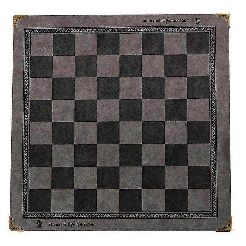 Universal PU Leather Folding Chess Board Flat Chess Game Chessboard Classic Roll Up Chess Board Chess Games Accessories