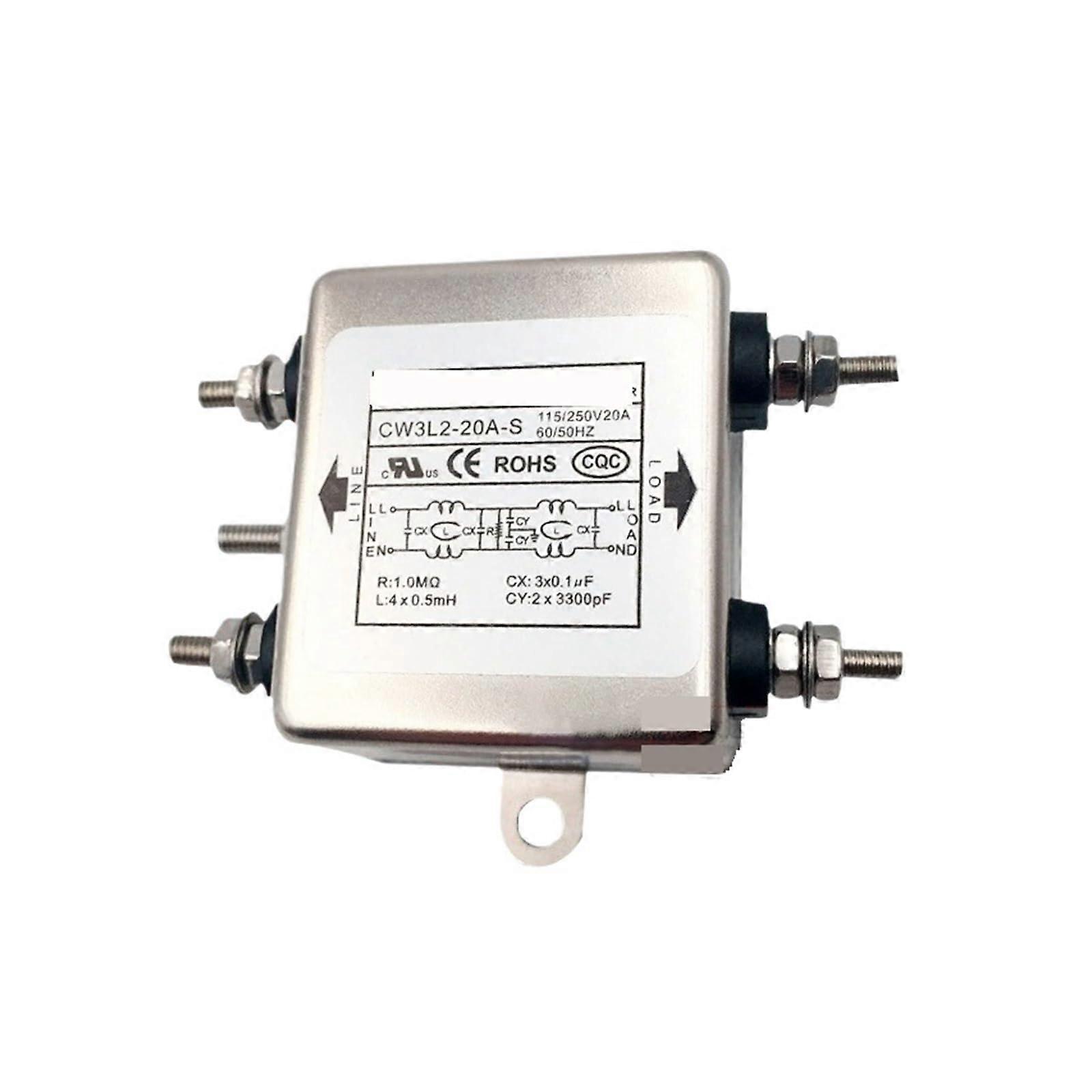 CW3 Servo L2 Power Filter 6 Single Phase T AC 220V Interference 10A(CW3L2 10A T AC 220V Bipolar 10A)