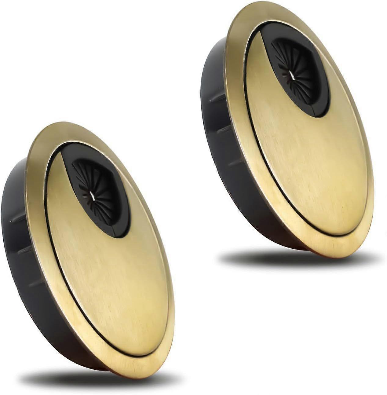 Pieces Zinc Alloy Desk Cable Grommet, 60 mm Cable Grommet, Bronze Color Desk Cable Grommet, Anti-rust and Anti-corrosion, for Office, Desks and Workto