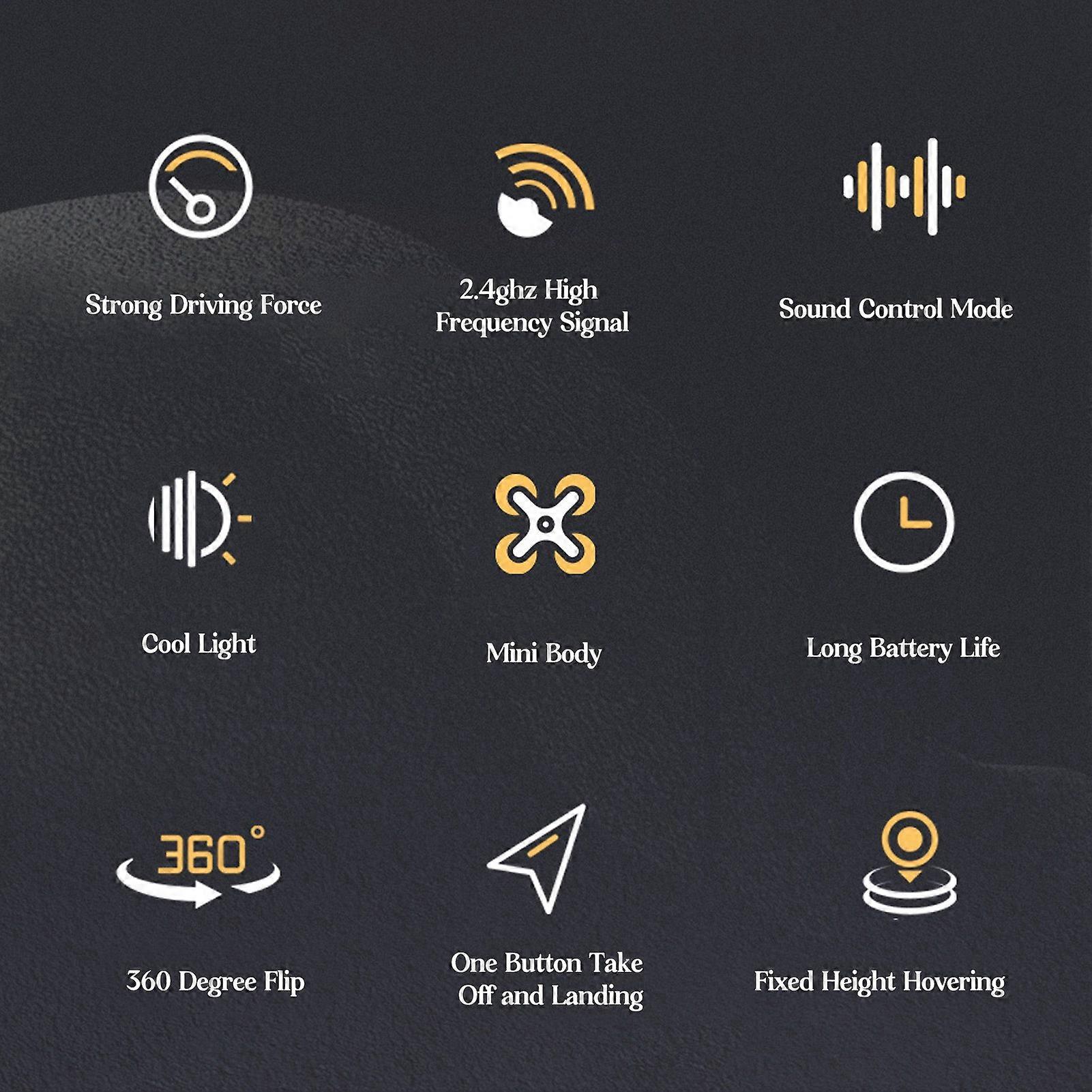 Mini Drone Kids LED Voice Controlled Light Remote Control Drone RC Quadcopter for Beginners White