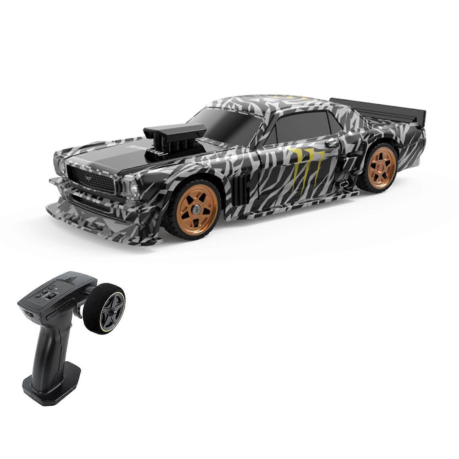 Drift 2.4GHz 1/43 4WD Fully Proportional Remote Control Racing Car with Simulated Lighting Drifting Forward Backward, Left, Turn Right