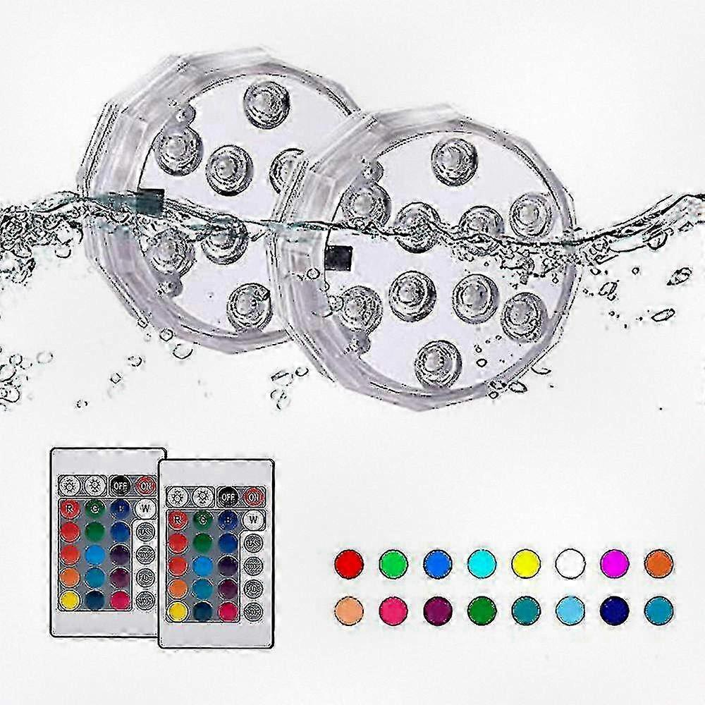 Remote-Controlled Waterproof Submersible LED Lights for Underwater Use