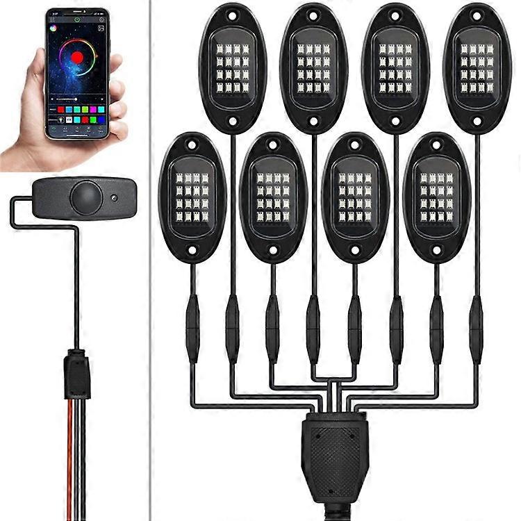 G7 8 In 1 LED Auto Underglow Lights RGB Music Sync Atmosphäre Lampe für SUV / LKW / Geländewagen