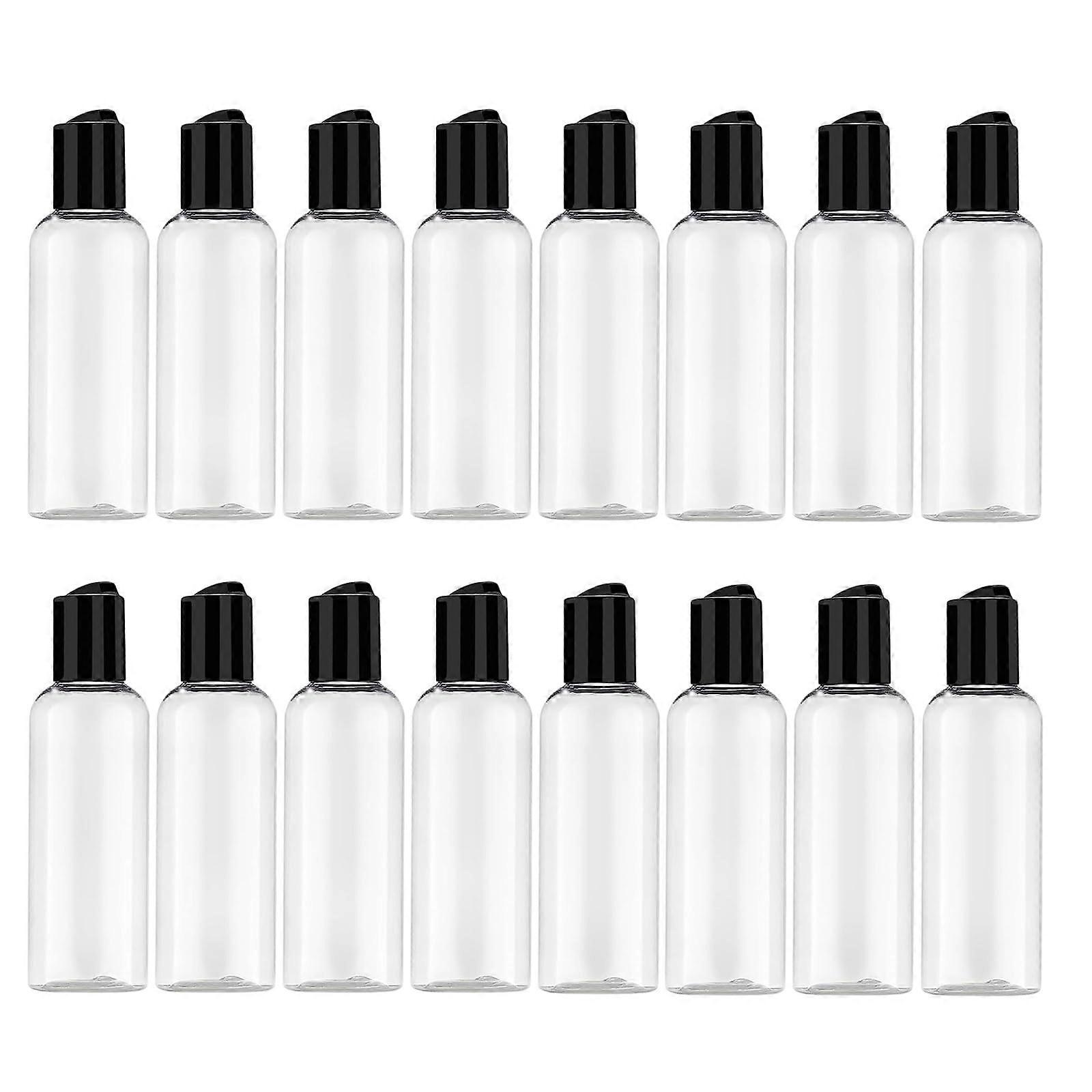 16 Pieces Plastic Empty Bottles Clear Travel Containers Leak Proof Squeeze Bottles Refillable Shampoo Travel Lotion Container for Cream Conditioner